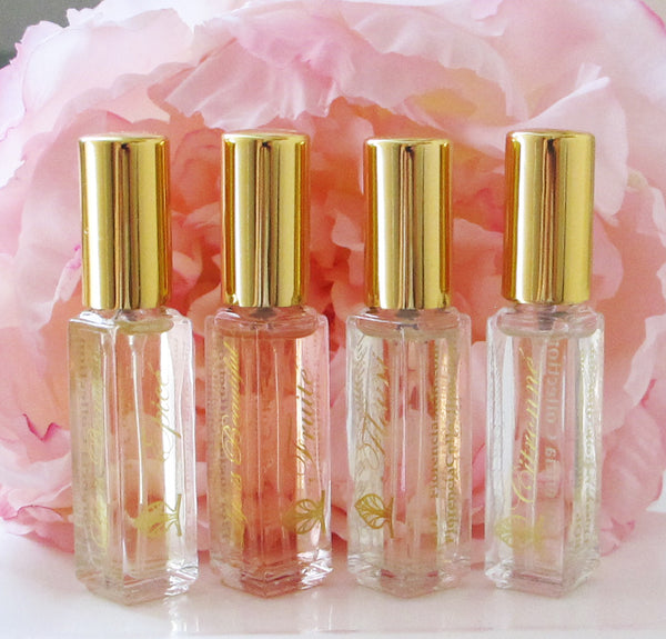 Five bottles of perfume.